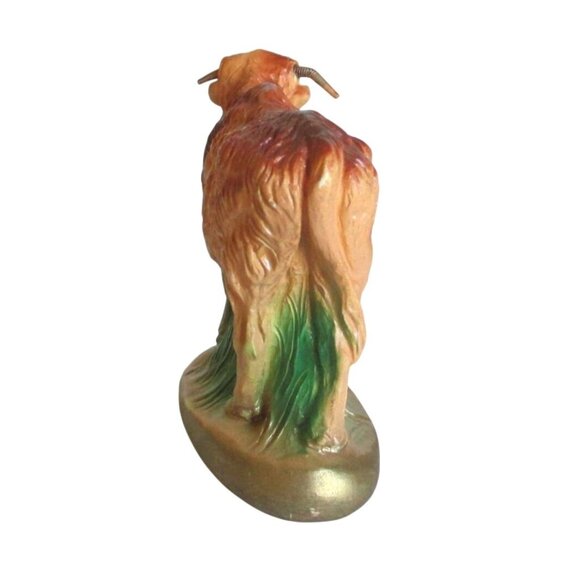 AS IS Vintage Nativity Cow Chalkware Figurine Decorative Collectible 3.5" Tall - Picture 4 of 7